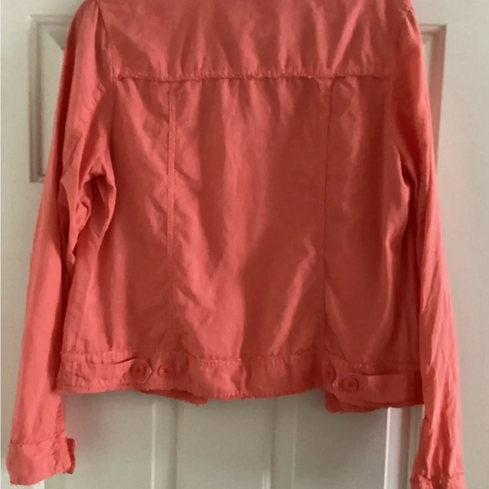 Tommy Bahama Women's Two Palms Linen Raw Edge Jacket - Medium - Picture 6 of 7